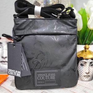 BNWT Versace Jeans couture flat messenger bag